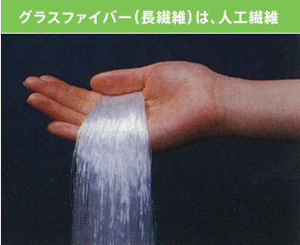 グラスファイバー（長繊維）は、人口繊維